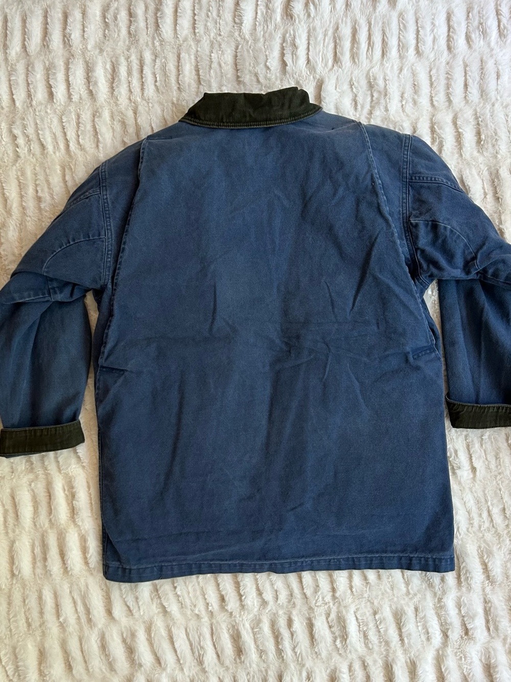 Made in USA LL Bean Vintage Chore Coat Barn Jacket Blue Womens M - Picture 13 of 16